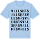 Blue Soul t-shirt med Vallsnäs ordlek t-shirt