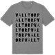 Mid Heather Gray t-shirt med Valltorp ordlek t-shirt
