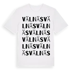 Välnäs ordlek t-shirt – ekologisk bomull t-shirt från Pinshirt