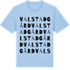Blue Soul t-shirt med Valstad gård ordlek t-shirt