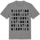 Mid Heather Gray t-shirt med Valstad gård ordlek t-shirt