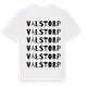 White t-shirt med Valstorp ordlek t-shirt
