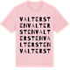 Pink Cotton t-shirt med Valtersten ordlek t-shirt