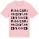 Pink Cotton t-shirt med Våmmen ordlek t-shirt