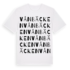 Vånbäcken ordlek t-shirt – ekologisk bomull t-shirt från Pinshirt
