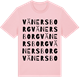 Pink Cotton t-shirt med Vänersborg ordlek t-shirt