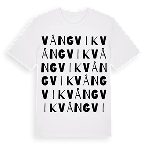 Vångvik ordlek t-shirt – ekologisk bomull t-shirt från PinShirt