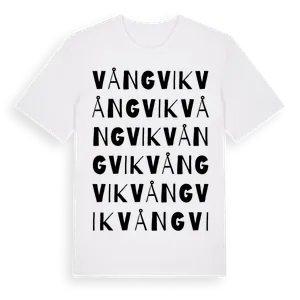 Vångvik ordlek t-shirt – ekologisk bomull t-shirt från Pinshirt