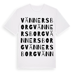 Vännersborg ordlek t-shirt – ekologisk bomull t-shirt från Pinshirt