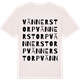 Vintage White t-shirt med Vännerstorp ordlek t-shirt
