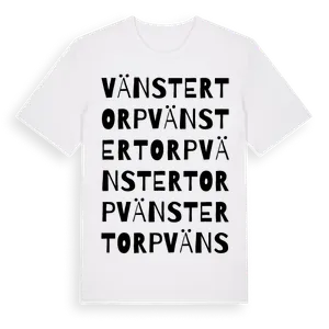Vänstertorp ordlek t-shirt – ekologisk bomull t-shirt från Pinshirt