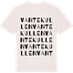 Vintage White t-shirt med Vantekullen ordlek t-shirt