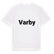 White t-shirt med Varby fetstil t-shirt