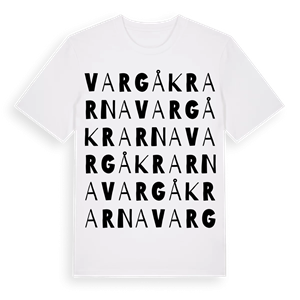 Vargåkrarna ordlek t-shirt – ekologisk bomull t-shirt från Pinshirt