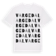 White t-shirt med Vargedal ordlek t-shirt