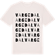 Vintage White t-shirt med Vargedal ordlek t-shirt