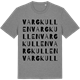 Mid Heather Gray t-shirt med Vargkullen ordlek t-shirt