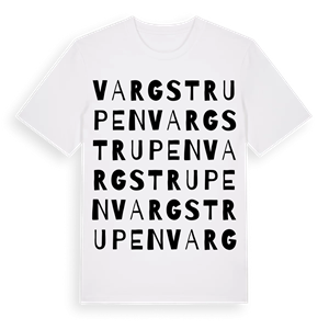 Vargstrupen ordlek t-shirt – ekologisk bomull t-shirt från Pinshirt