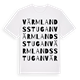 White t-shirt med Värmlandsstugan ordlek t-shirt