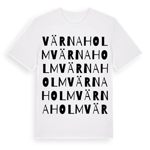 Värnaholm ordlek t-shirt – ekologisk bomull t-shirt från Pinshirt