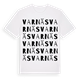 White t-shirt med Varnäs ordlek t-shirt