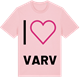 Pink Cotton t-shirt med Jag älskar Varv t-shirt stort tryck