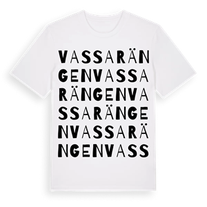 Vassarängen ordlek t-shirt – ekologisk bomull t-shirt från Pinshirt