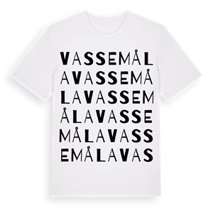 Vassemåla ordlek t-shirt – ekologisk bomull t-shirt från Pinshirt