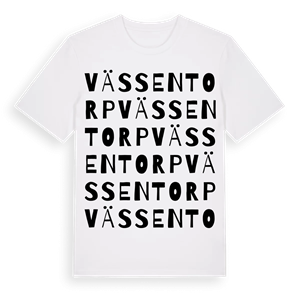 Vässentorp ordlek t-shirt – ekologisk bomull t-shirt från Pinshirt