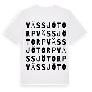 Vässjötorp ordlek t-shirt – ekologisk bomull t-shirt från Pinshirt