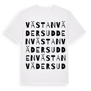 Västanvädersudden ordlek t-shirt – ekologisk bomull t-shirt från Pinshirt
