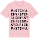 Pink Cotton t-shirt med Vastemålen ordlek t-shirt