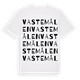 White t-shirt med Vastemålen ordlek t-shirt