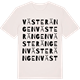 Vintage White t-shirt med Västerängen ordlek t-shirt