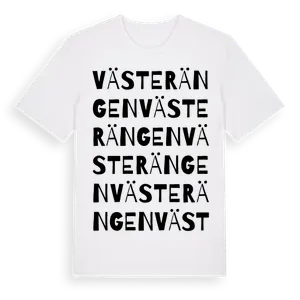 Västerängen ordlek t-shirt – ekologisk bomull t-shirt från Pinshirt