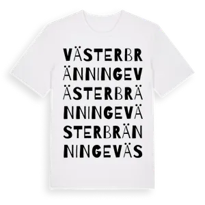 Västerbränninge ordlek t-shirt – ekologisk bomull t-shirt från Pinshirt