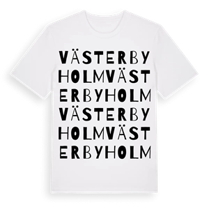 Västerbyholm ordlek t-shirt – ekologisk bomull t-shirt från Pinshirt
