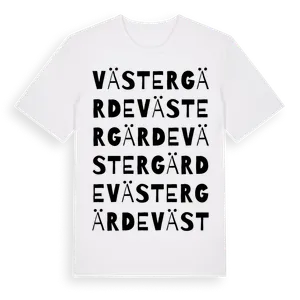 Västergärde ordlek t-shirt – ekologisk bomull t-shirt från Pinshirt