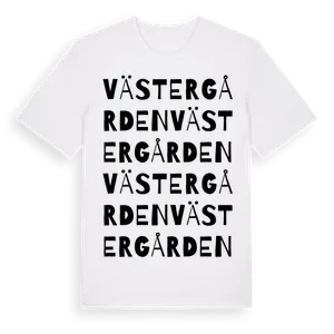 Västergården ordlek t-shirt – ekologisk bomull t-shirt från Pinshirt