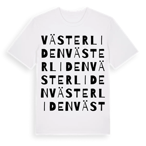 Västerliden ordlek t-shirt – ekologisk bomull t-shirt från Pinshirt