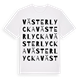 White t-shirt med Västerlycka ordlek t-shirt