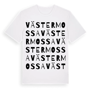 Västermossa ordlek t-shirt – ekologisk bomull t-shirt från Pinshirt