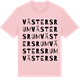 Pink Cotton t-shirt med Västersrum ordlek t-shirt