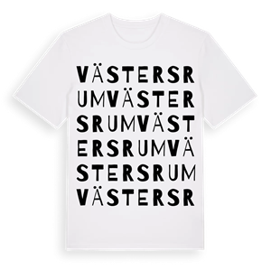 Västersrum ordlek t-shirt – ekologisk bomull t-shirt från Pinshirt