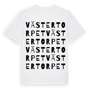 Västertorpet ordlek t-shirt – ekologisk bomull t-shirt från Pinshirt