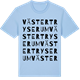 Blue Soul t-shirt med Västertryserum ordlek t-shirt