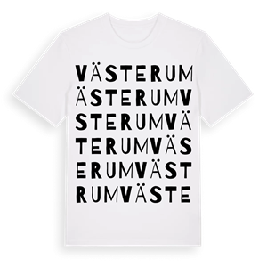 Västerum ordlek t-shirt – ekologisk bomull t-shirt från Pinshirt