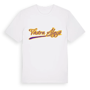 Västra Älgsjö baseball t-shirt – ekologisk bomull t-shirt från Pinshirt