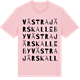 Pink Cotton t-shirt med Västra Järskalleby ordlek t-shirt