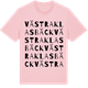 Pink Cotton t-shirt med Västra Klasbäck ordlek t-shirt